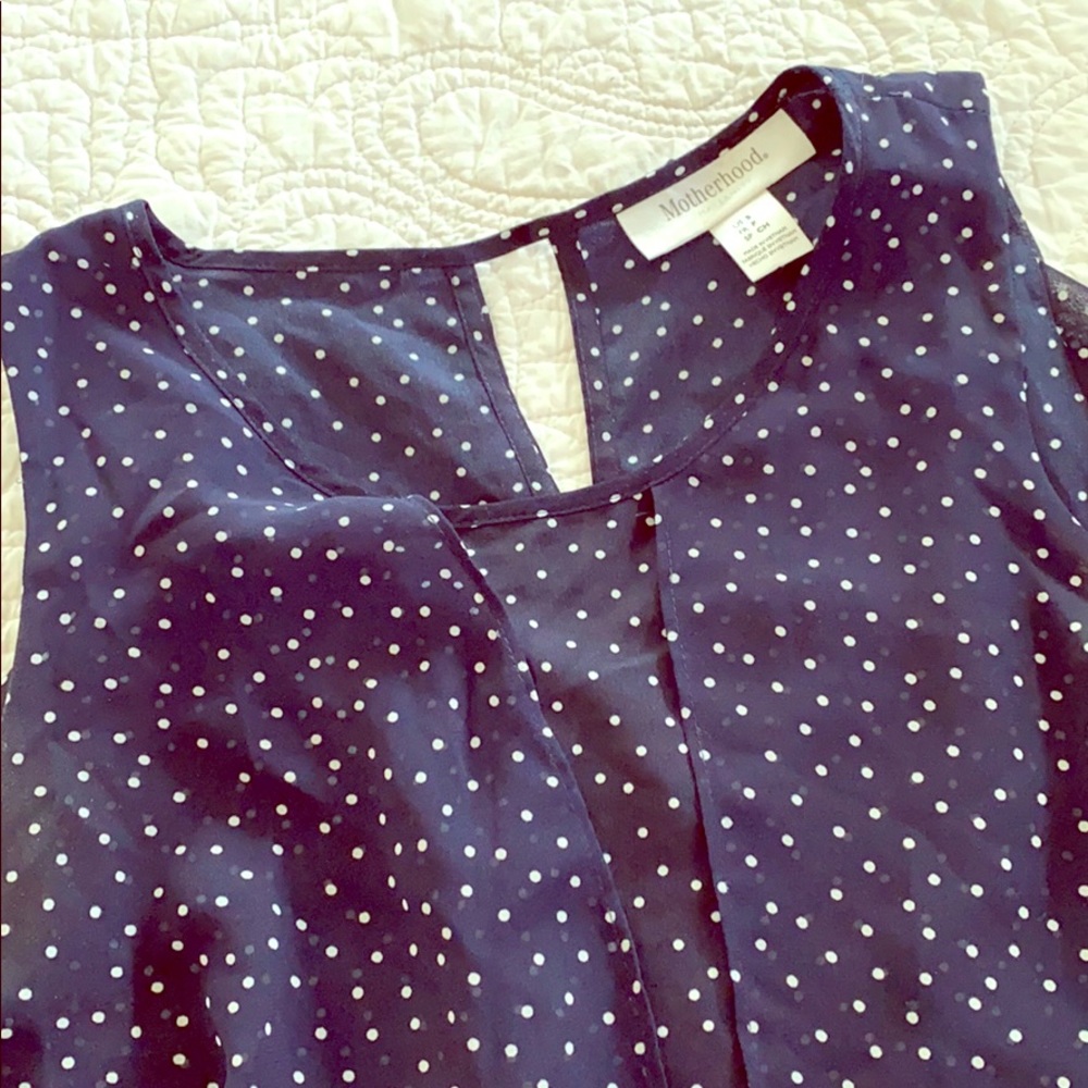 Polka Dot flutter Maternity blouse